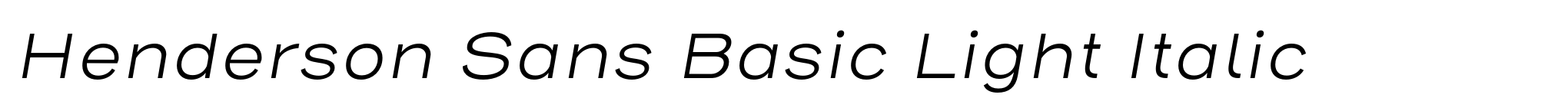 Henderson Sans Basic Light Italic image